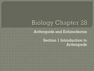 Biology Chapter 28