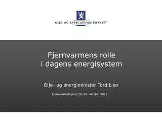 Fjernvarmens rolle i dagens energisystem