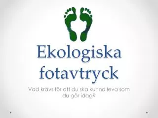 ekologiska fotavtryck