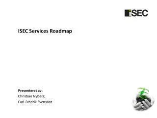 isec services roadmap