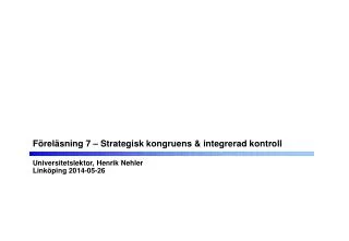 f rel sning 7 strategisk kongruens integrerad kontroll