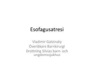 esofagusatresi