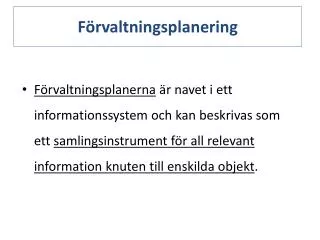 f rvaltningsplanering