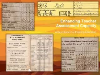 Enhancing Teacher Assessment Capacity