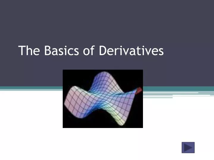 the basics of derivatives