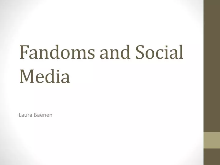 fandoms and social media