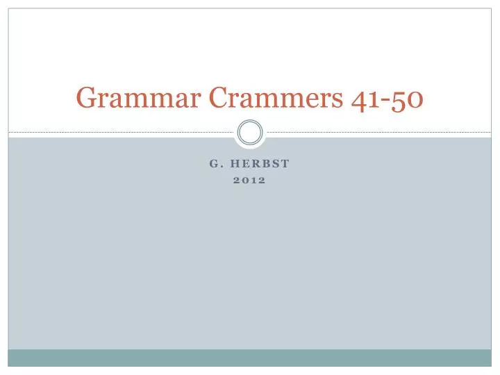 grammar crammers 41 50