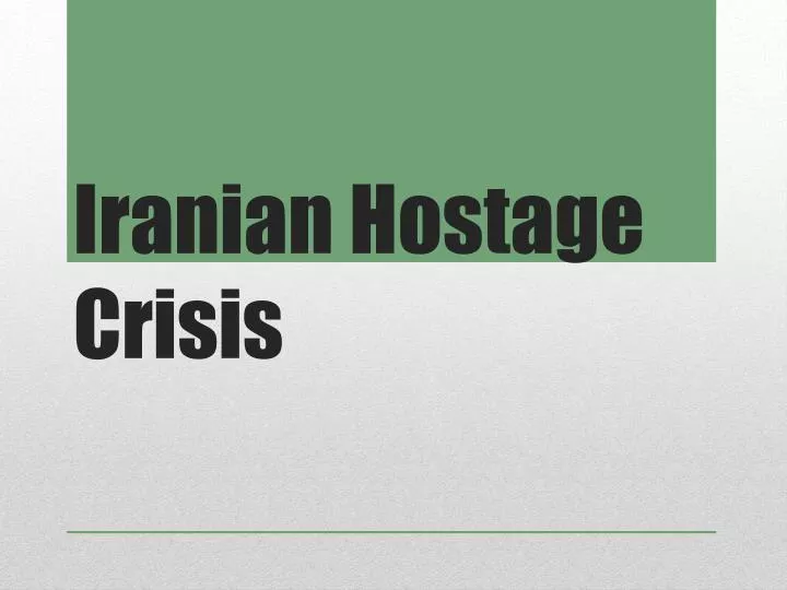 iranian hostage crisis