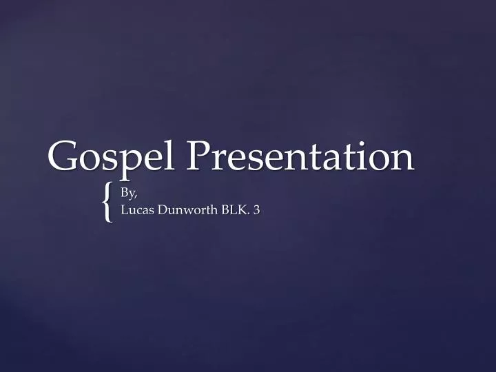 gospel presentation