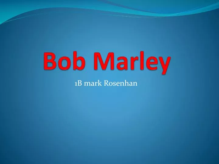 bob marley