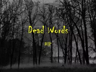 dead words