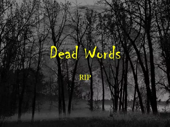 dead words