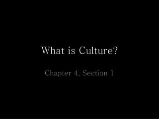 what is culture