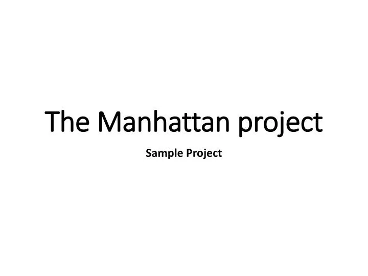 the manhattan project