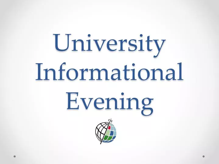 university informational evening