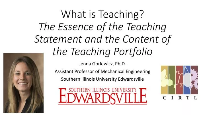 what is teaching the essence of the teaching statement and the content of the teaching portfolio