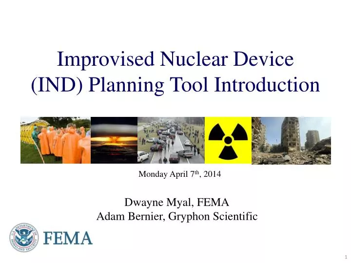 improvised nuclear device ind planning tool introduction