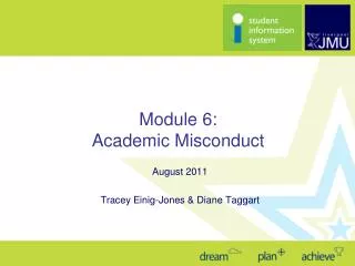 Module 6: Academic Misconduct