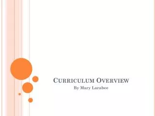 Curriculum Overview