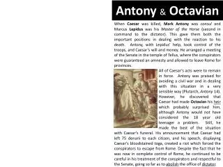 Antony &amp; Octavian