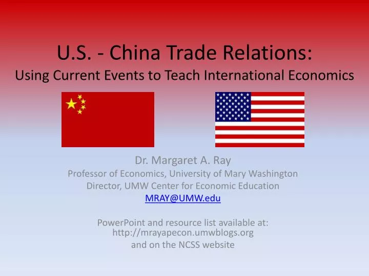u s china trade relations using current events to teach international economics