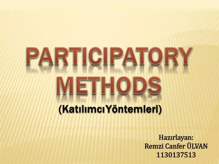 participatory methods