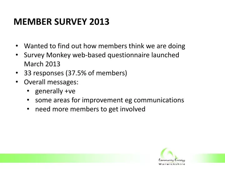 member survey 2013