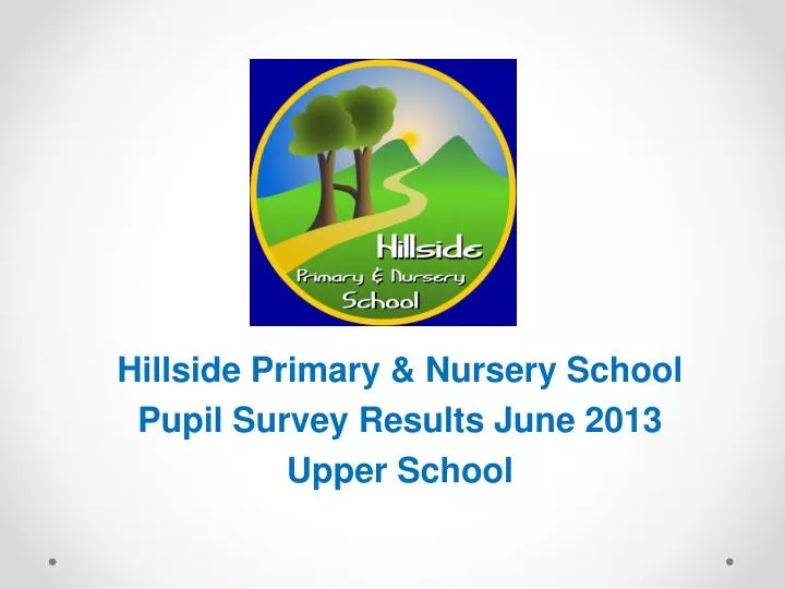 hillside primary nursery school pupil survey results june 2013 upper school