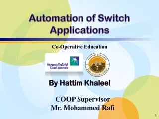 Automation of Switch Applications