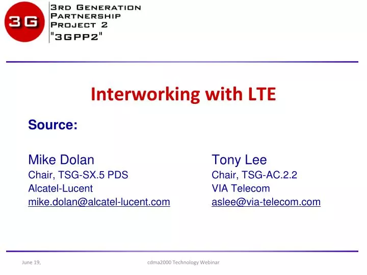 interworking with lte
