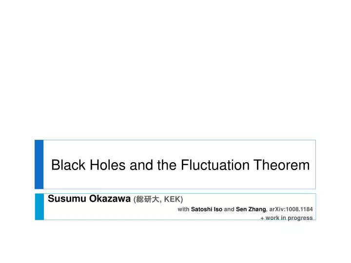 black holes and the fluctuation theorem