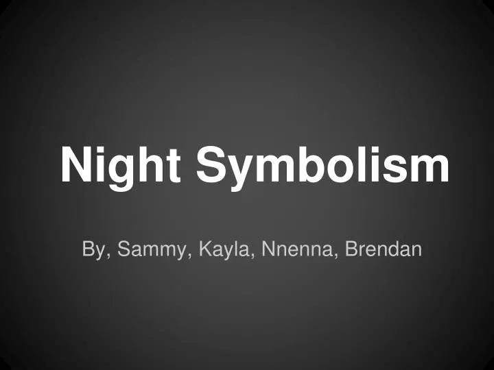 night symbolism