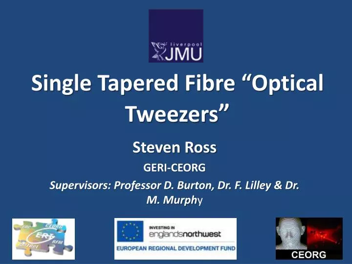 single tapered fibre optical tweezers