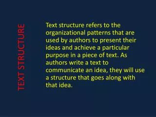 TEXT STRUCTURE