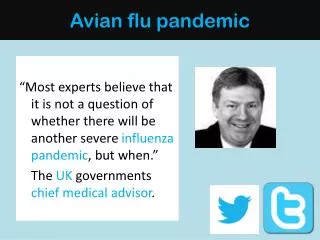 Avian flu pandemic