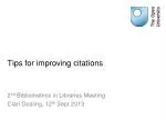 Tips for improving citations - slide 1