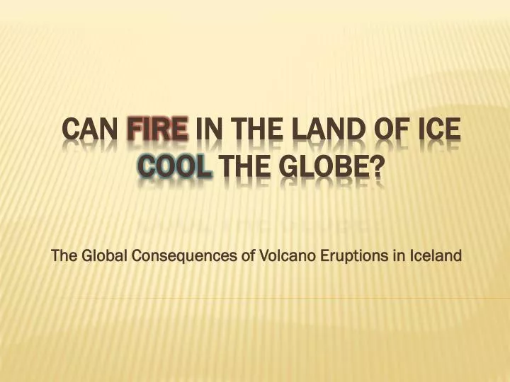 the global consequences of volcano eruptions in iceland