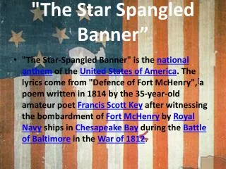 the star spangled banner