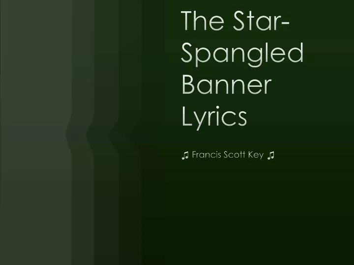 the star spangled banner lyrics