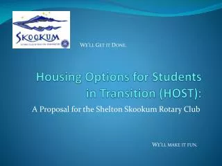 Housing Options for Students in Transition (HOST):
