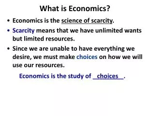 What is Economics?