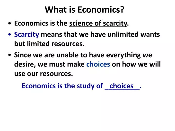 economics definition