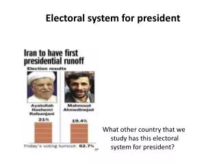 Electoral system for president