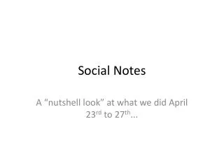 Social Notes