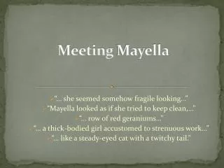 Meeting Mayella