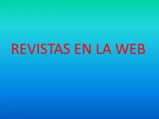 revistas en la web
