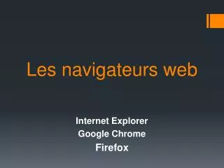 les navigateurs web