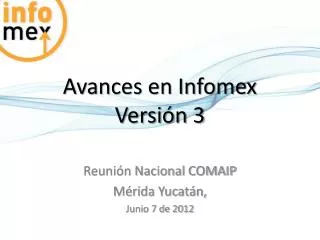 avances en infomex versi n 3