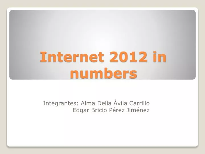 internet 2012 in numbers