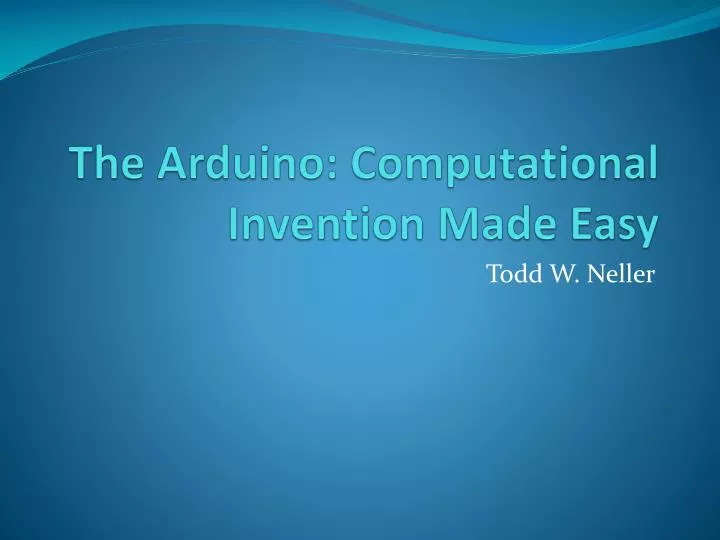 the arduino computational invention made easy